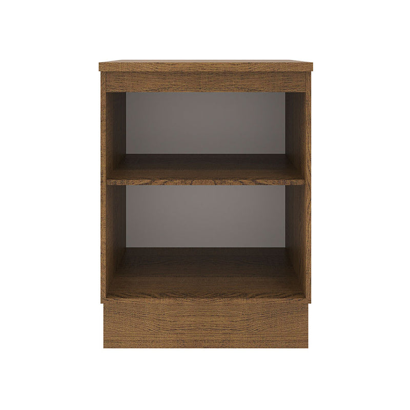 Mueble Inferior De Cocina Agata Marron Y Crema 60x84cm Con Mesón De Madera Y Una Puerta