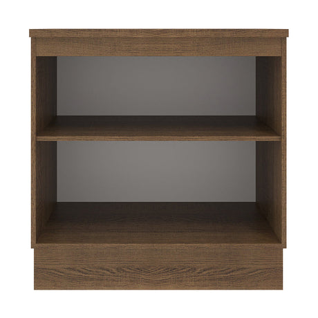 Mueble Inferior de Cocina Agata Marron y Crema 80x84cm con Mesón de Madera y Dos Puertas - MUEBLES INFERIORES DE COCINA | Bylmo