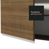 Mueble Superior de Cocina Glamy Marron 120x66cm con Dos Entrepaños y Puertas Traslúcidas - MUEBLES SUPERIORES DE COCINA | Bylmo