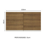 Mueble Superior de Cocina Glamy Marron 120x66cm con Dos Entrepaños - MUEBLES SUPERIORES DE COCINA | Bylmo