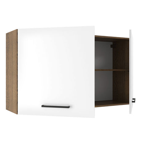 Mueble Superior de Cocina Agata Marron y Blanco 120x66cm con Dos Entrepaños - MUEBLES SUPERIORES DE COCINA | Bylmo