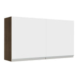 Mueble Superior de Cocina Glamy Marron y Blanco 120x66cm con Dos Entrepaños - MUEBLES SUPERIORES DE COCINA | Bylmo