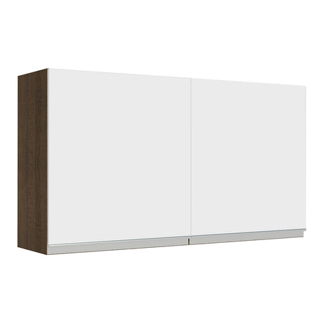 Mueble Superior de Cocina Glamy Marron y Blanco 120x66cm con Dos Entrepaños - MUEBLES SUPERIORES DE COCINA | Bylmo