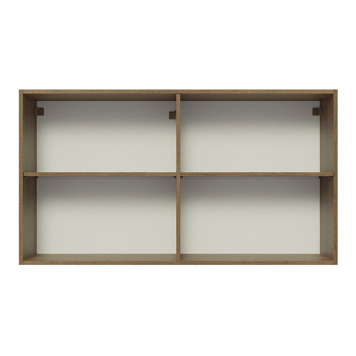 Mueble Superior de Cocina Glamy Marron y Blanco 120x66cm con Dos Entrepaños - MUEBLES SUPERIORES DE COCINA | Bylmo