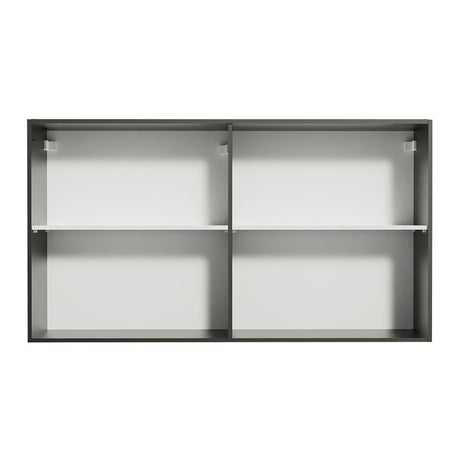 Mueble Superior de Cocina Reims Negro 120x66cm con Dos Entrepaños - MUEBLES SUPERIORES DE COCINA | Bylmo