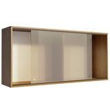 Mueble Superior de Cocina Emily Marron 105x49cm con Puertas Traslúcidas Grises - MUEBLES SUPERIORES DE COCINA | Bylmo