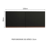 Mueble Superior de Cocina Reims Negro 120x50cm con Dos Entrepaños - MUEBLES SUPERIORES DE COCINA | Bylmo