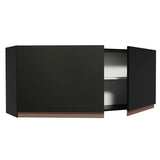 Mueble Superior de Cocina Reims Negro 120x50cm con Dos Entrepaños - MUEBLES SUPERIORES DE COCINA | Bylmo