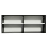 Mueble Superior de Cocina Reims Negro 120x50cm con Dos Entrepaños - MUEBLES SUPERIORES DE COCINA | Bylmo