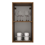 Mueble Superior de Cocina Agata Marron y Blanco 35x66cm con Un Entrepaño - MUEBLES SUPERIORES DE COCINA | Bylmo