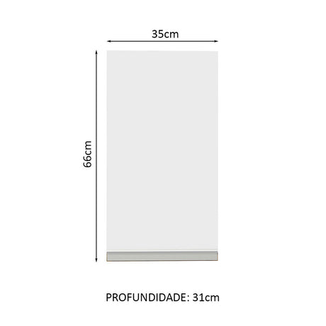 Mueble Superior de Cocina Glamy Marron y Blanco 35x66cm con Un Entrepaño - MUEBLES SUPERIORES DE COCINA | Bylmo