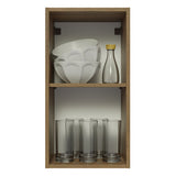Mueble Superior de Cocina Glamy Marron y Blanco 35x66cm con Un Entrepaño - MUEBLES SUPERIORES DE COCINA | Bylmo