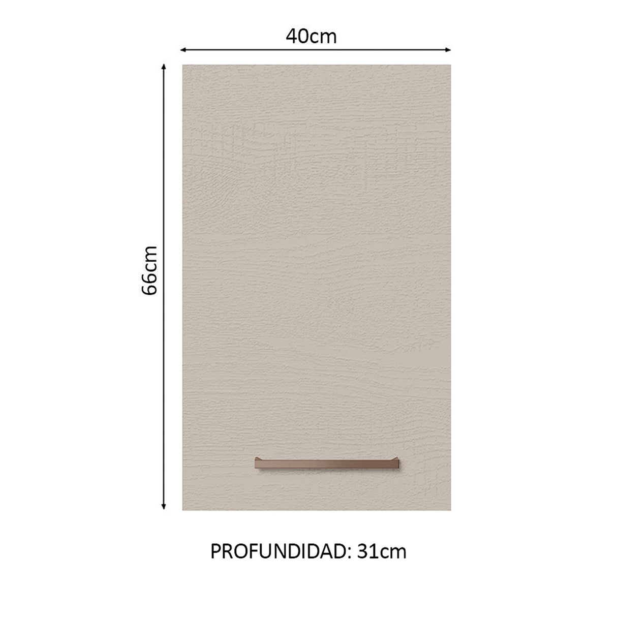Mueble Superior de Cocina Agata Blanco y Crema 40x66cm con Un Entrepaño - MUEBLES SUPERIORES DE COCINA | Bylmo