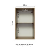 Mueble Superior de Cocina Agata Marron 40x66cm con Un Entrepaño - MUEBLES SUPERIORES DE COCINA | Bylmo