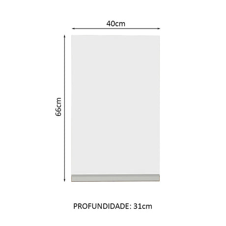 Mueble Superior de Cocina Glamy Marron y Blanco 40x66cm con Un Entrepaño - MUEBLES SUPERIORES DE COCINA | Bylmo