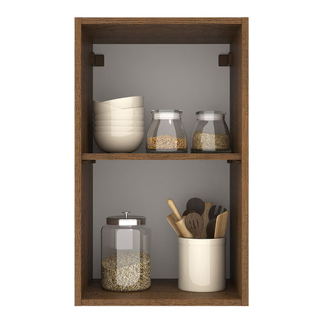 Mueble Superior de Cocina Agata Marron y Crema 40x66cm con Un Entrepaño - MUEBLES SUPERIORES DE COCINA | Bylmo