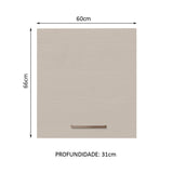 Mueble Superior de Cocina Agata Blanco y Crema 60x66cm con Un Entrepaño - MUEBLES SUPERIORES DE COCINA | Bylmo