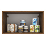 Mueble Superior de Cocina Agata Marron y Blanco 60x33cm Sin Entrepaños - MUEBLES SUPERIORES DE COCINA | Bylmo