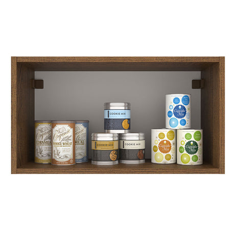 Mueble Superior de Cocina Agata Marron y Blanco 60x33cm Sin Entrepaños - MUEBLES SUPERIORES DE COCINA | Bylmo