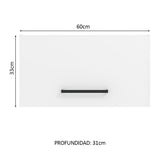 Mueble Superior de Cocina Agata Marron y Blanco 60x33cm Sin Entrepaños - MUEBLES SUPERIORES DE COCINA | Bylmo