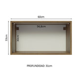 Mueble Superior de Cocina Glamy Marron y Blanco 60x33cm Sin Entrepaños - MUEBLES SUPERIORES DE COCINA | Bylmo