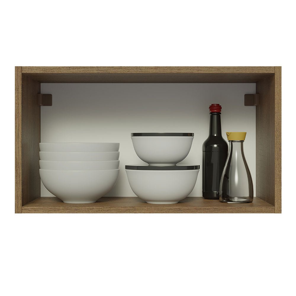 Mueble Superior de Cocina Glamy Marron y Blanco 60x33cm Sin Entrepaños - MUEBLES SUPERIORES DE COCINA | Bylmo
