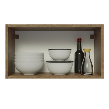 Mueble Superior de Cocina Glamy Marron y Blanco 60x33cm Sin Entrepaños - MUEBLES SUPERIORES DE COCINA | Bylmo