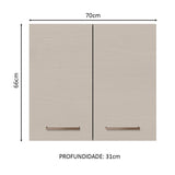 Mueble Superior de Cocina Agata Blanco y Crema 70x66cm con Un Entrepaño - MUEBLES SUPERIORES DE COCINA | Bylmo