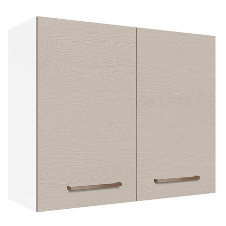 Mueble Superior de Cocina Agata Blanco y Crema 80x66cm con Un Entrepaño - MUEBLES SUPERIORES DE COCINA | Bylmo