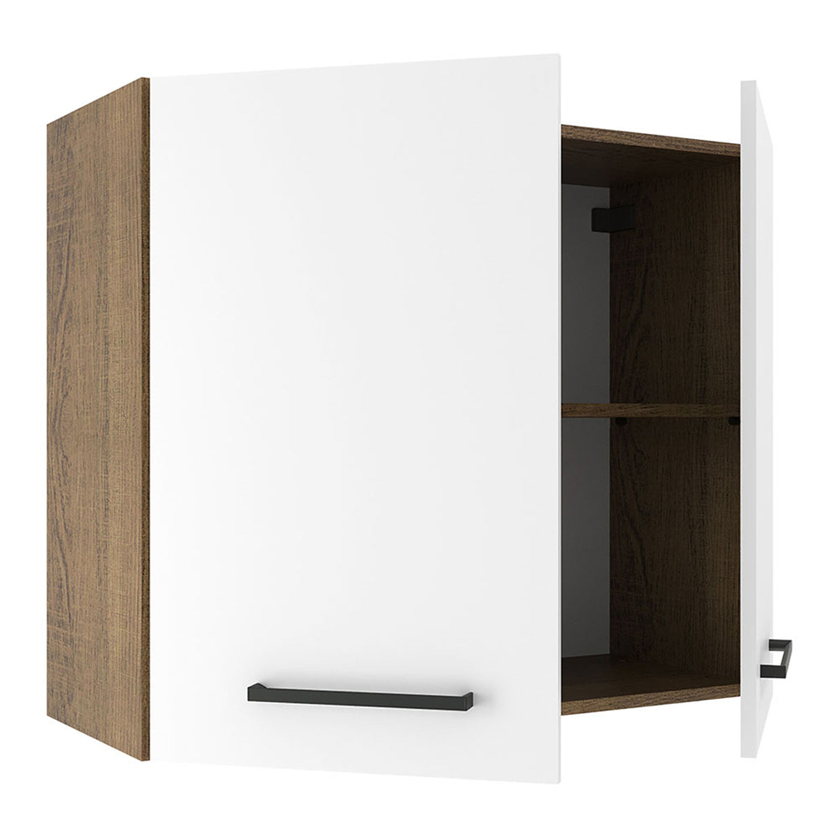 Mueble Superior de Cocina Agata Marron y Blanco 80x66cm con Un Entrepaño - MUEBLES SUPERIORES DE COCINA | Bylmo