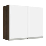 Mueble Superior de Cocina Glamy Marron y Blanco 80x66cm con Un Entrepaño - MUEBLES SUPERIORES DE COCINA | Bylmo
