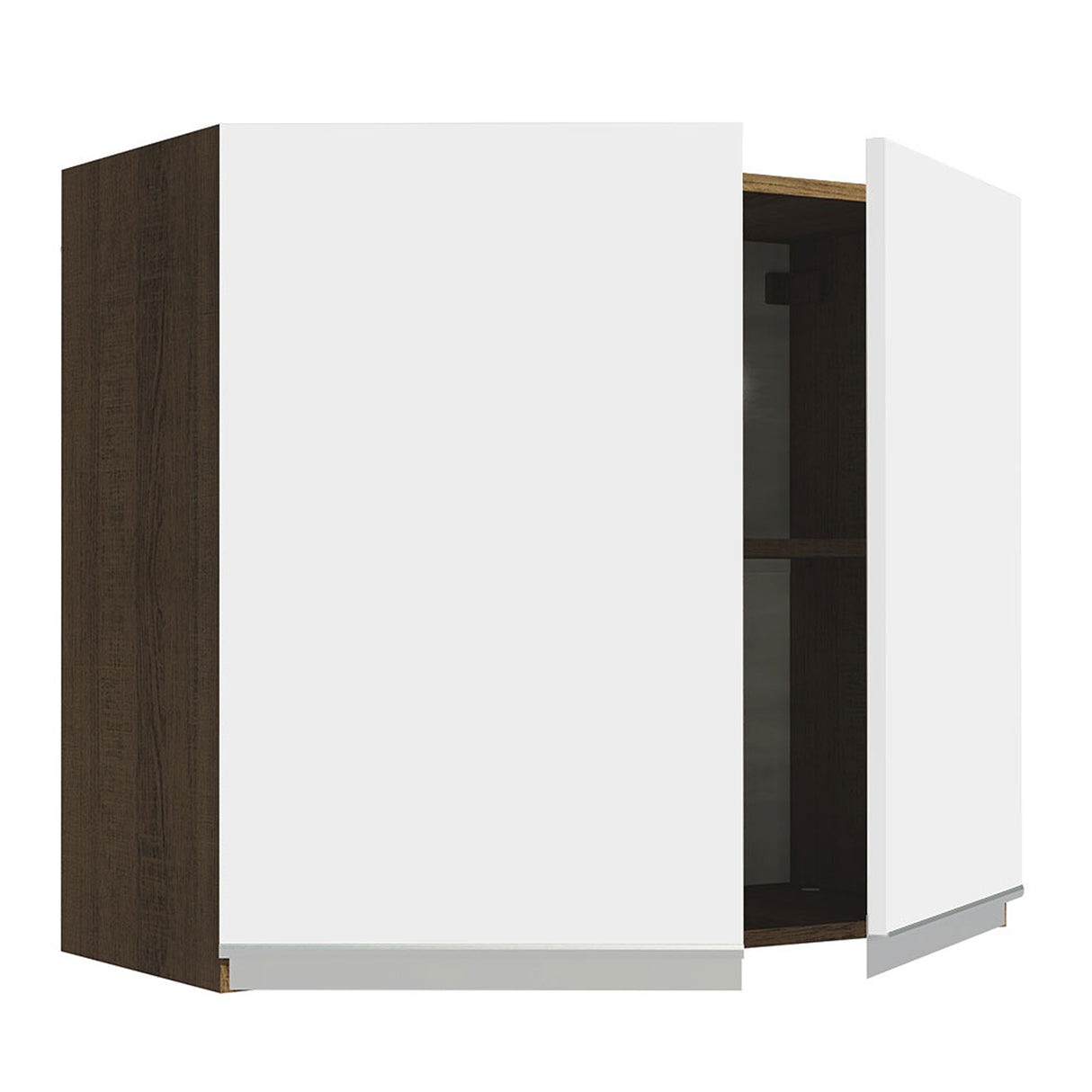 Mueble Superior de Cocina Glamy Marron y Blanco 80x66cm con Un Entrepaño - MUEBLES SUPERIORES DE COCINA | Bylmo