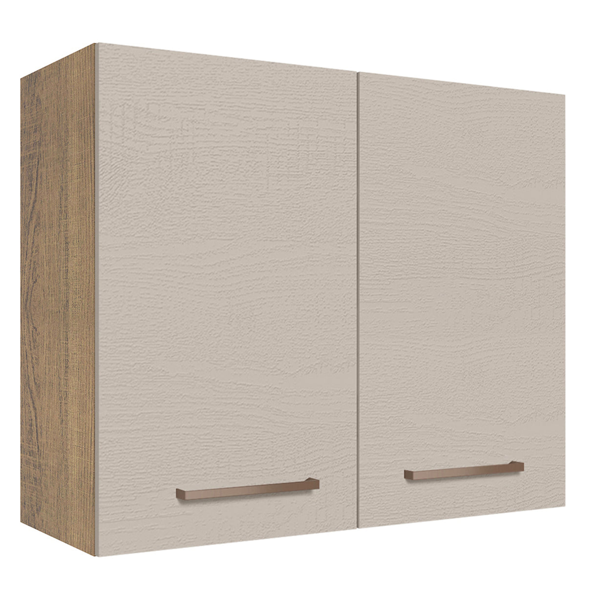 Mueble Superior de Cocina Agata Marron y Crema 80x66cm con Un Entrepaño - MUEBLES SUPERIORES DE COCINA | Bylmo