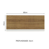 Mueble Superior de Cocina Glamy Marron 80x33cm Sin Entrepaños - MUEBLES SUPERIORES DE COCINA | Bylmo