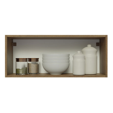 Mueble Superior de Cocina Glamy Marron 80x33cm Sin Entrepaños - MUEBLES SUPERIORES DE COCINA | Bylmo