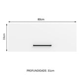 Mueble Superior de Cocina Agata Marron y Blanco 80x33cm Sin Entrepaños - MUEBLES SUPERIORES DE COCINA | Bylmo