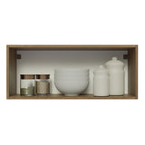 Mueble Superior de Cocina Glamy Marron y Blanco 80x33cm Sin Entrepaños - MUEBLES SUPERIORES DE COCINA | Bylmo
