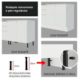 Mueble Auxiliar de Cocina Glamy Blanco y Gris 20x84cm Para Condimentos