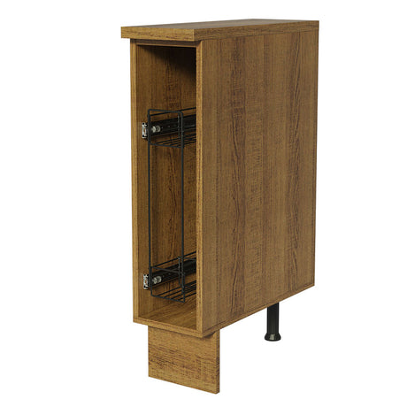 Mueble Auxiliar de Cocina Glamy Marron y Negro 20x84cm Para Condimentos - BARRAS Y MUEBLES AUXILIARES | Bylmo