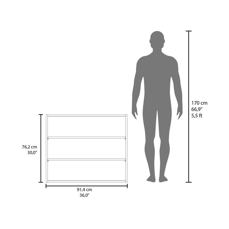 Mueble Superior De Cocina Blanco 91x76.2cm Sin Puertas Y Con Dos Entrepaños