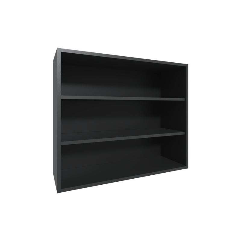 Mueble Superior De Cocina Wengue 91x76.2cm Sin Puertas Y Con Dos Entrepaños