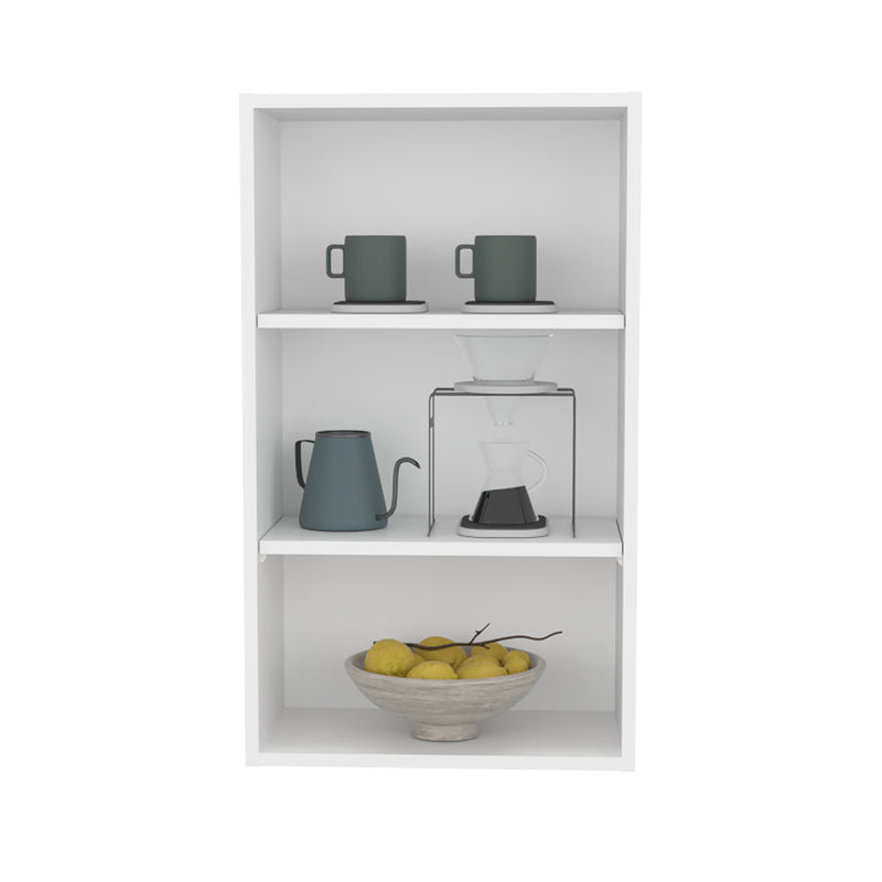 Mueble Superior De Cocina Blanco 53.3x91.4cm Sin Puertas Y Con Dos Entrepaños