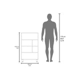 Biblioteca Bellagio Wengue 60x101cm Rectangular Con Seis Compartimientos - BIBLIOTECAS Y ESTANTERIAS | Bylmo