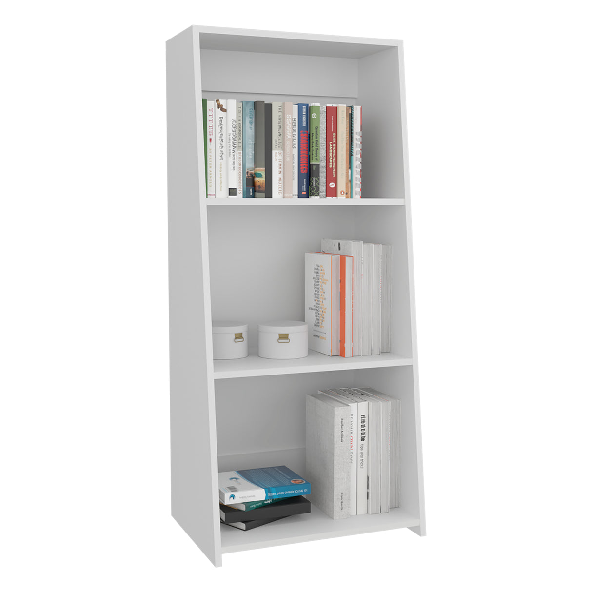 Biblioteca Note Blanco 53.1x120cm Rectangular Con Tres Compartimientos - BIBLIOTECAS Y ESTANTERIAS | Bylmo