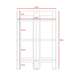 Mesa Auxiliar Esquinera Riga Blanco 38.8x80.6cm con Patas y Tres Compartimientos - MESAS AUXILIARES | Bylmo
