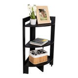 Mesa Auxiliar Esquinera Riga Wengue 38.8x80.6cm con Patas y Tres Compartimientos - MESAS AUXILIARES | Bylmo