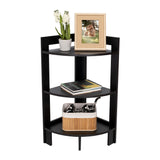 Mesa Auxiliar Esquinera Riga Wengue 38.8x80.6cm con Patas y Tres Compartimientos - MESAS AUXILIARES | Bylmo