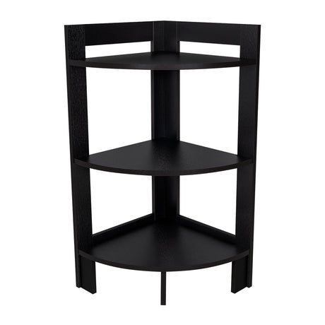 Mesa Auxiliar Esquinera Riga Wengue 38.8x80.6cm con Patas y Tres Compartimientos - MESAS AUXILIARES | Bylmo