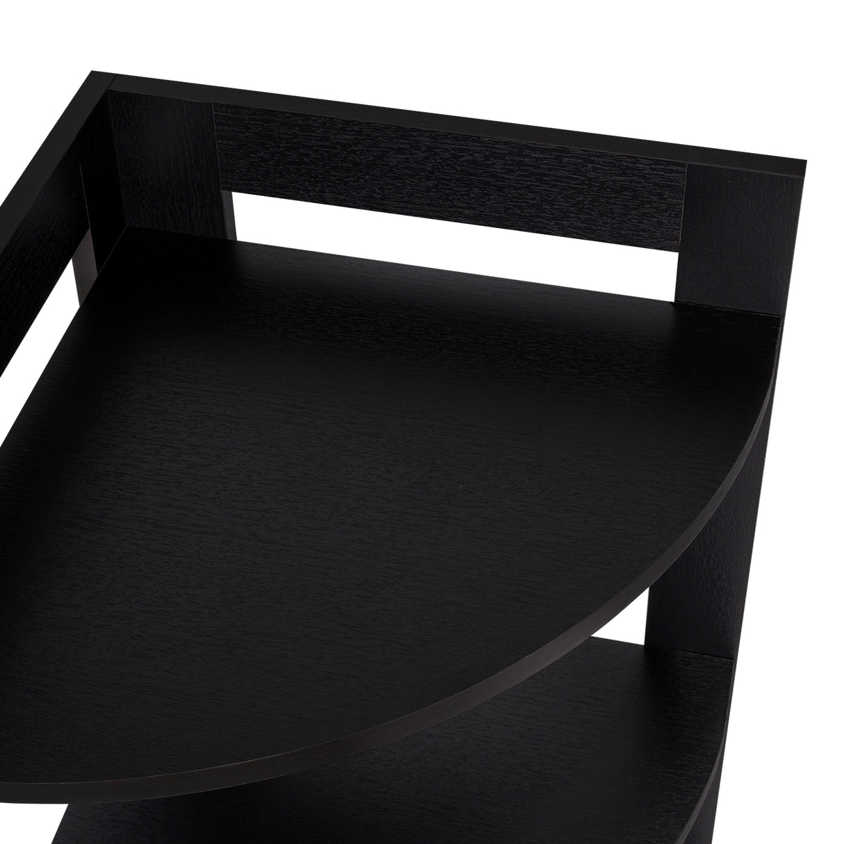 Mesa Auxiliar Esquinera Riga Wengue 38.8x80.6cm con Patas y Tres Compartimientos - MESAS AUXILIARES | Bylmo