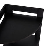 Mesa Auxiliar Esquinera Riga Wengue 38.8x80.6cm con Patas y Tres Compartimientos - MESAS AUXILIARES | Bylmo